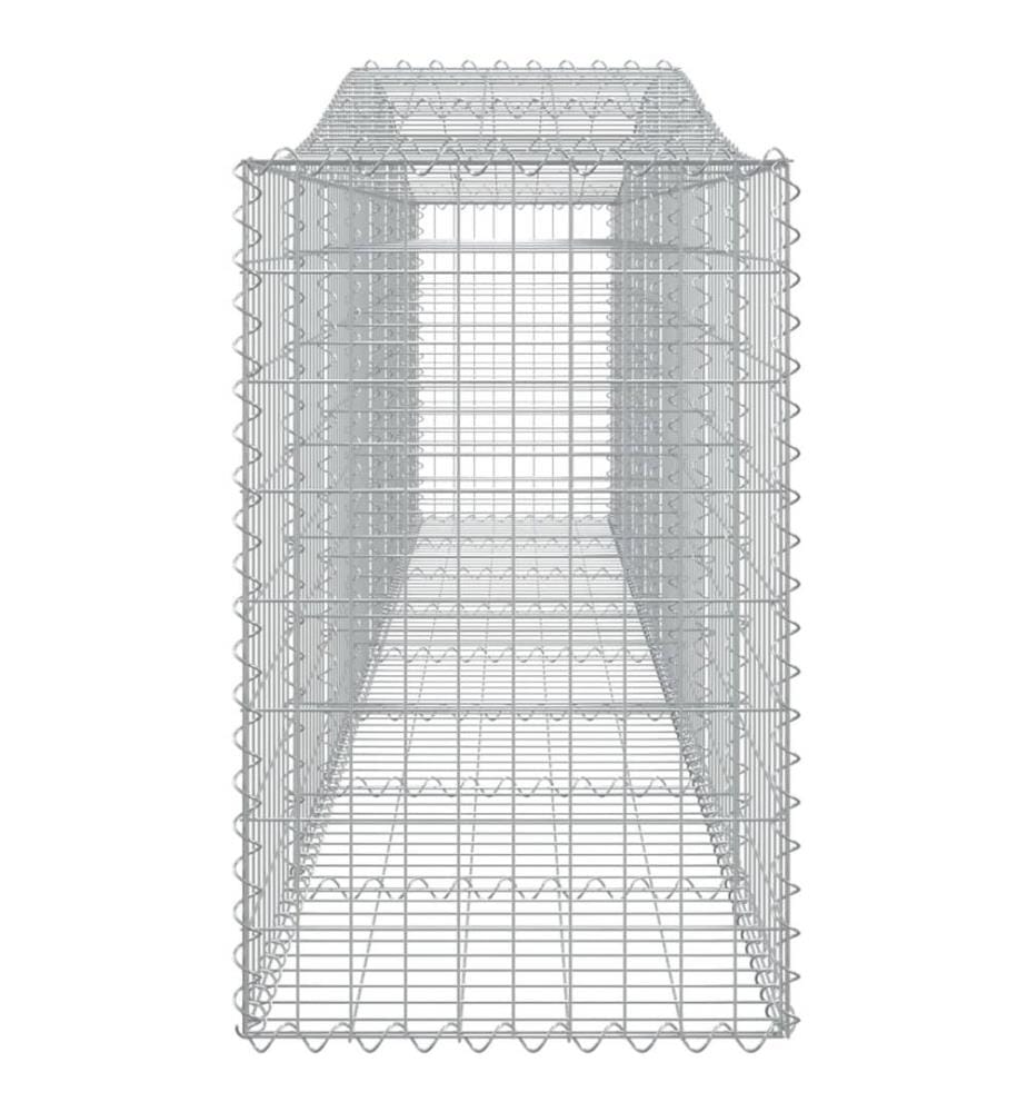 Paniers à gabions arqués 15 pcs 400x50x80/100 cm Fer galvanisé