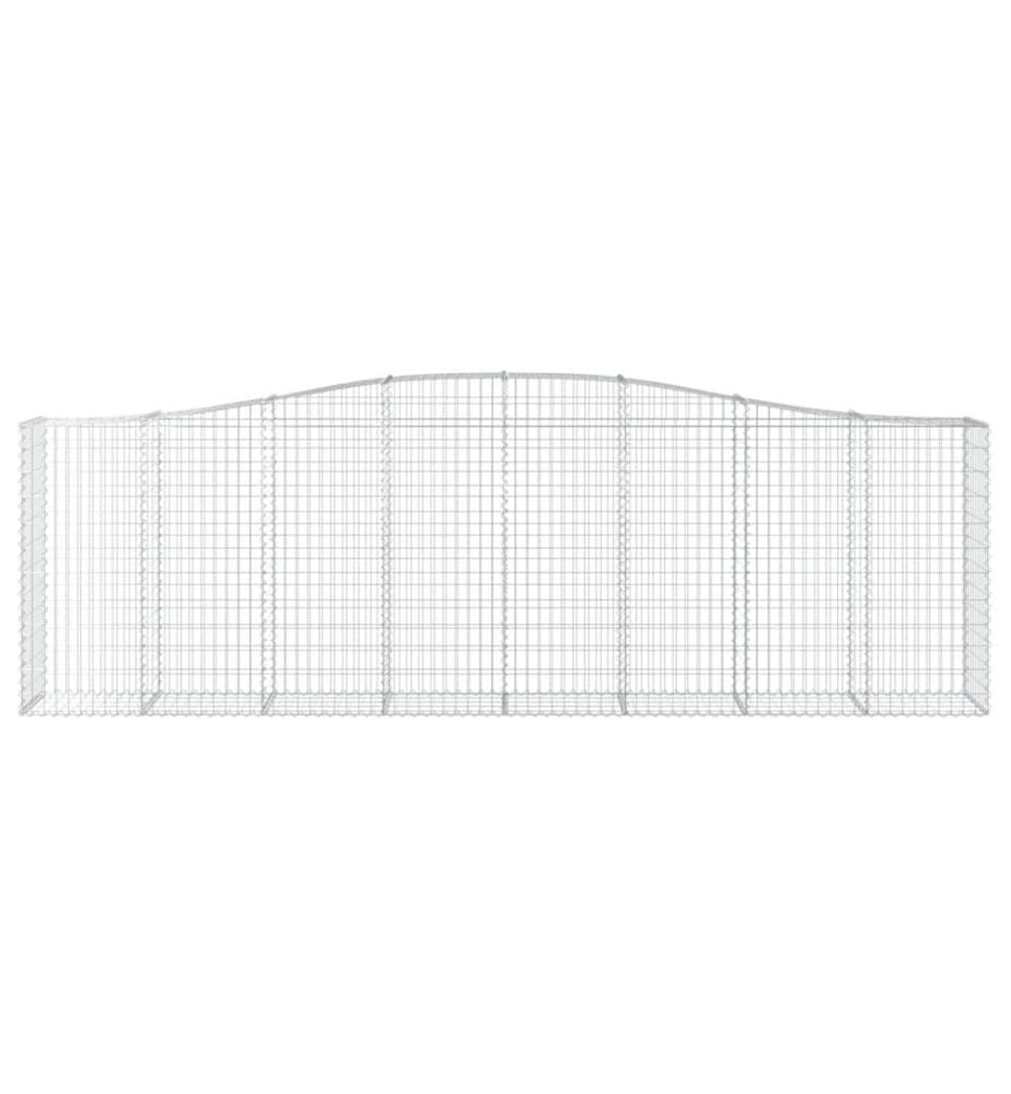 Paniers à gabions arqués 9 pcs 400x50x120/140 cm Fer galvanisé