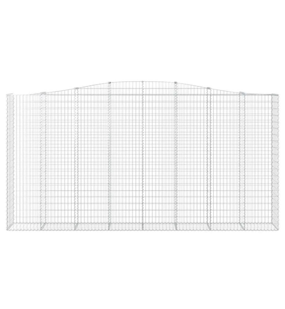 Paniers à gabions arqués 3 pcs 400x50x200/220 cm Fer galvanisé