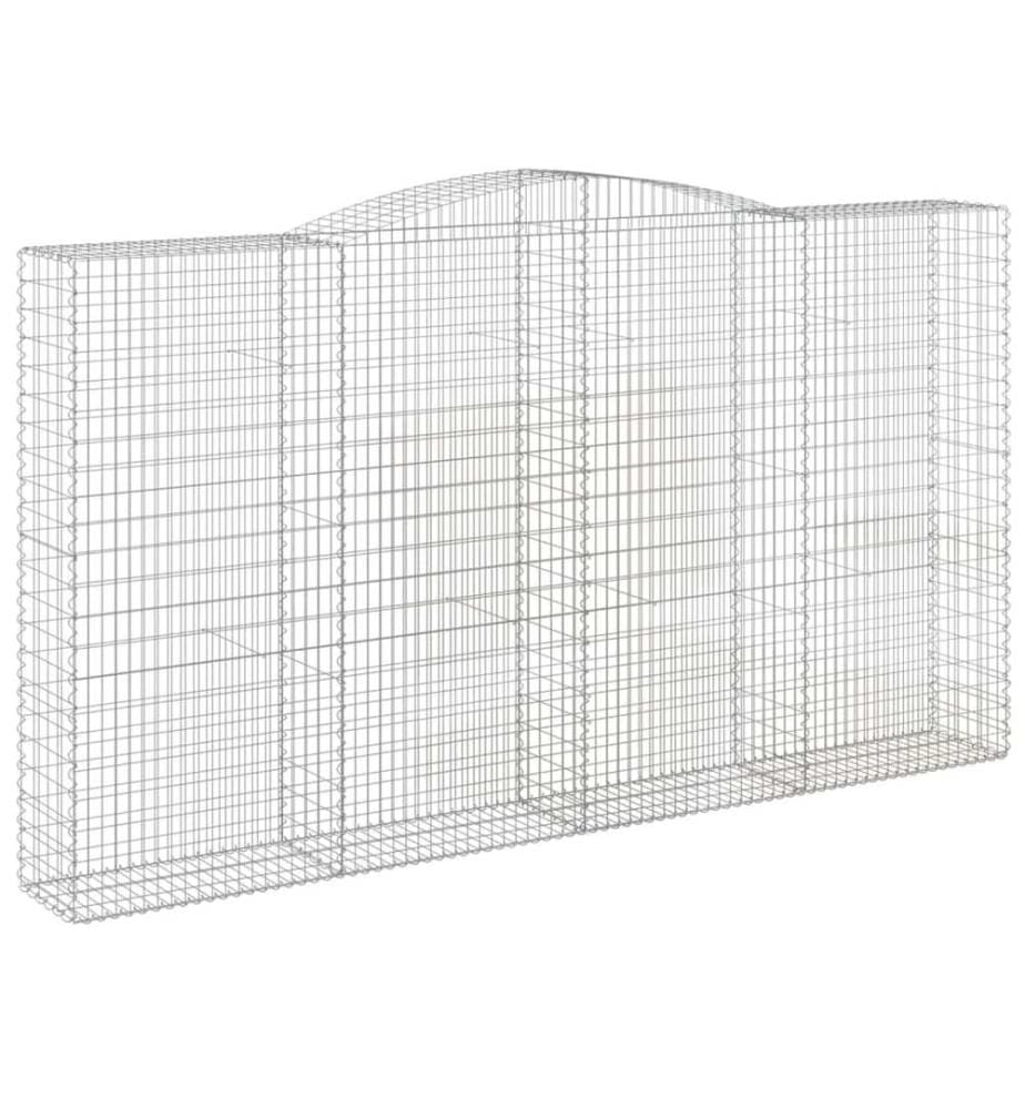 Paniers à gabions arqués 7 pcs 400x50x220/240 cm Fer galvanisé