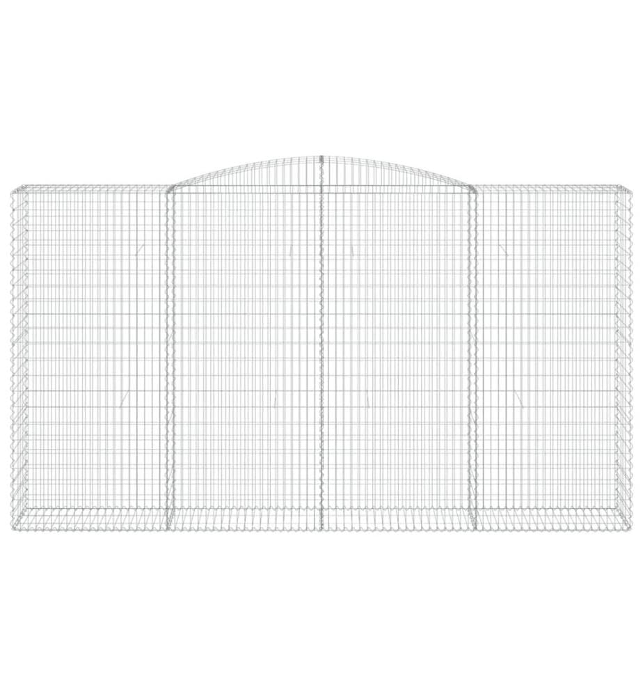 Paniers à gabions arqués 7 pcs 400x50x220/240 cm Fer galvanisé