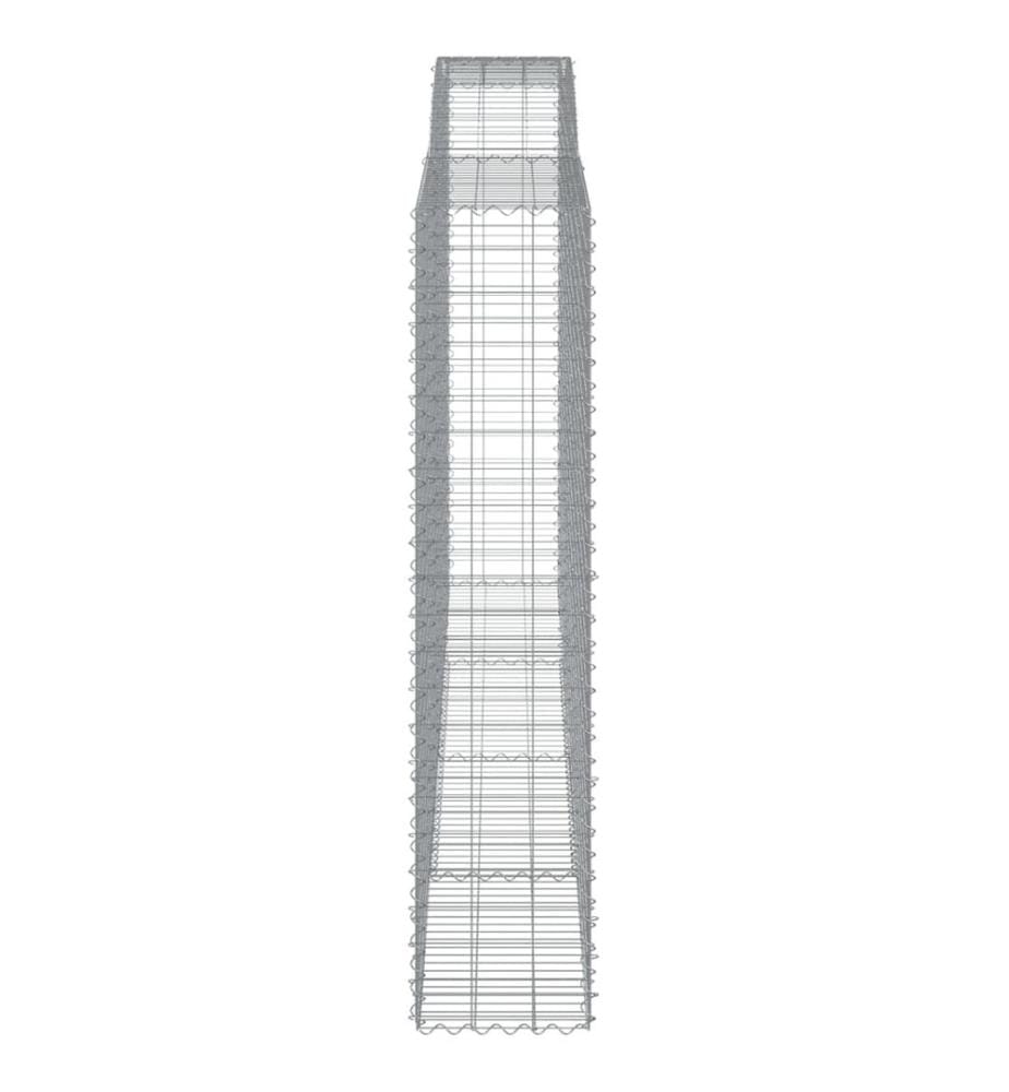 Paniers à gabions arqués 7 pcs 400x50x220/240 cm Fer galvanisé