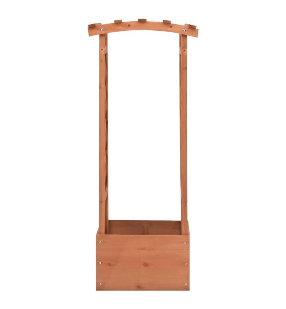 Jardinière à treillis avec arche 49x39x117 cm Bois de sapin