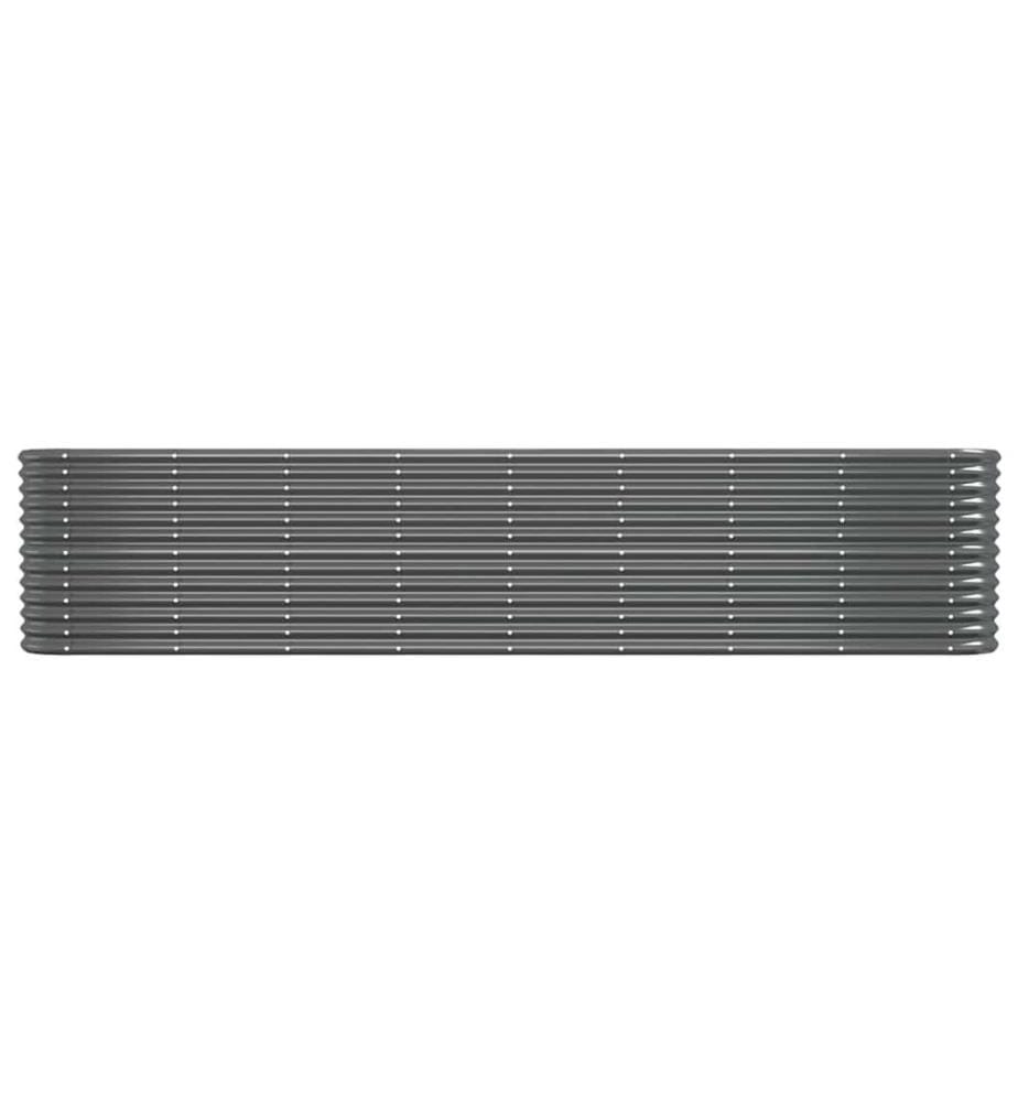 Lit surélevé de jardin Acier galvanisé Anthracite