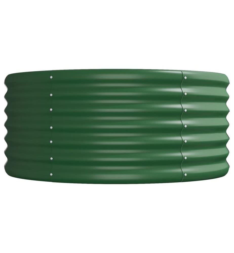 Lit surélevé de jardin Acier galvanisé 368x80x36 cm Vert