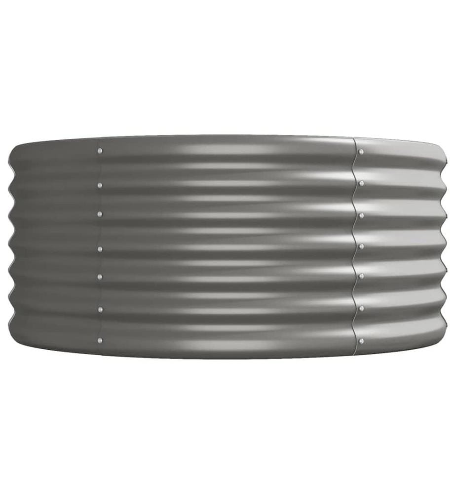Lit surélevé de jardin Acier galvanisé 368x80x36 cm gris