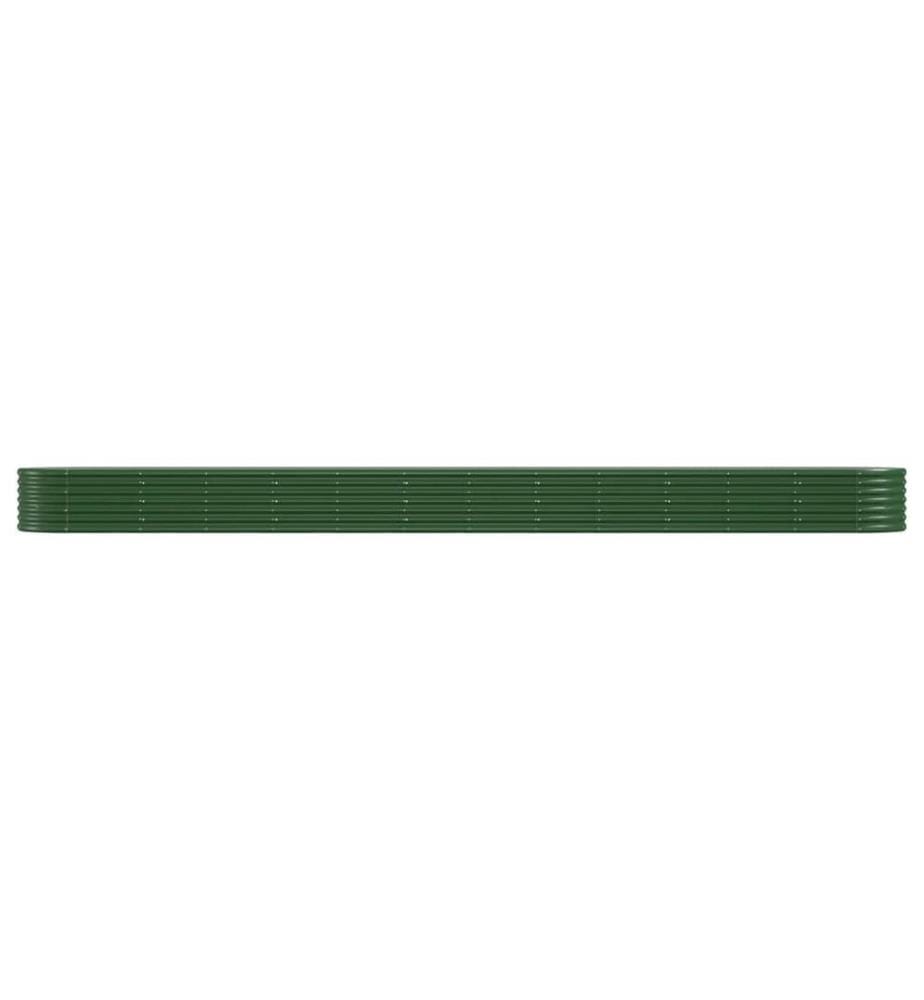 Lit surélevé de jardin Acier galvanisé 512x80x36 cm Vert
