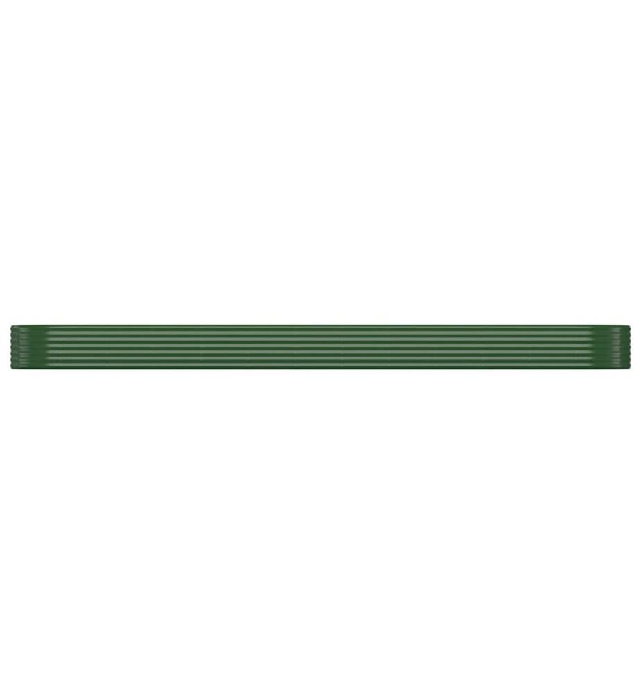 Lit surélevé de jardin Acier galvanisé 507x100x36cm Vert