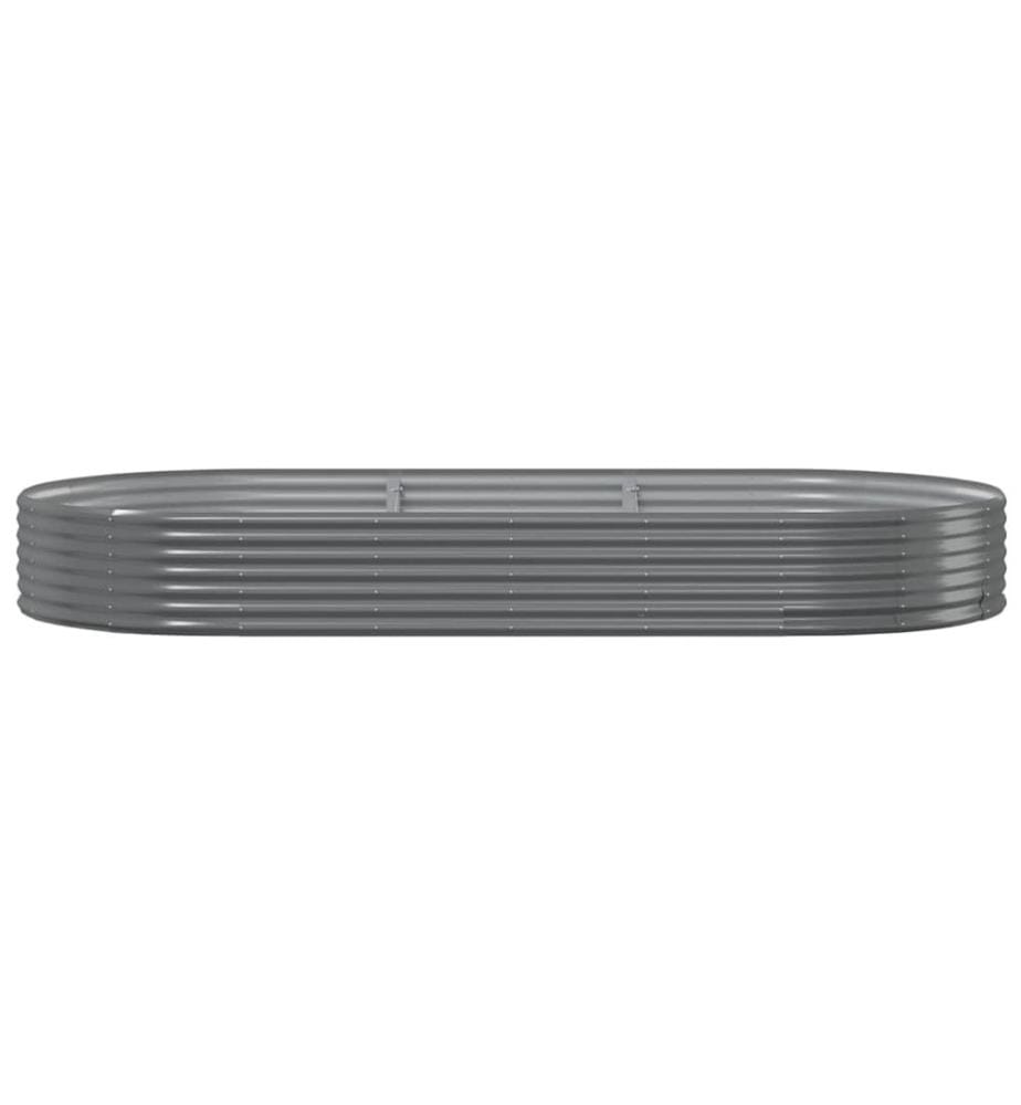 Lit surélevé de jardin Acier galvanisé 296x140x36cm gris