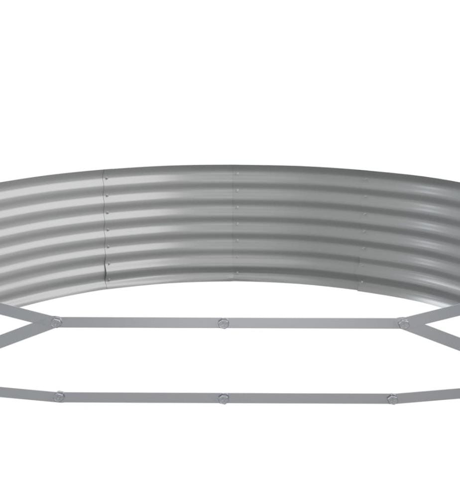 Lit surélevé de jardin Acier galvanisé 296x140x36cm gris