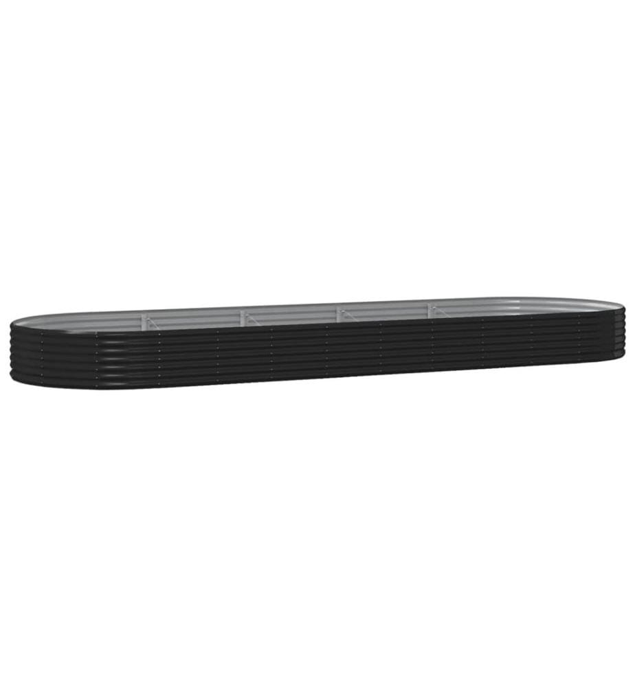 Lit surélevé de jardin Acier galvanisé Anthracite