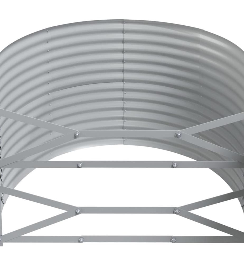 Lit surélevé de jardin Acier galvanisé 322x100x68cm gris