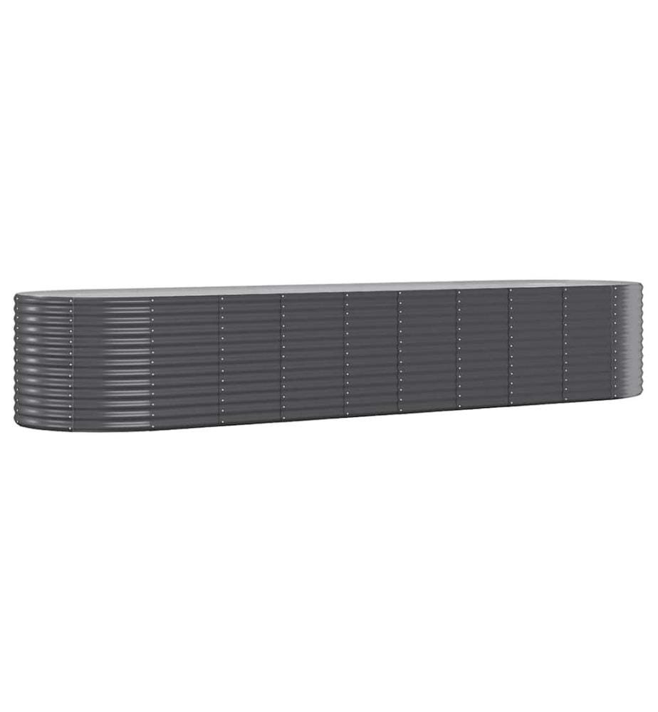 Hochbeet Verzinkter Stahl 396x100x68 cm Anthrazit
