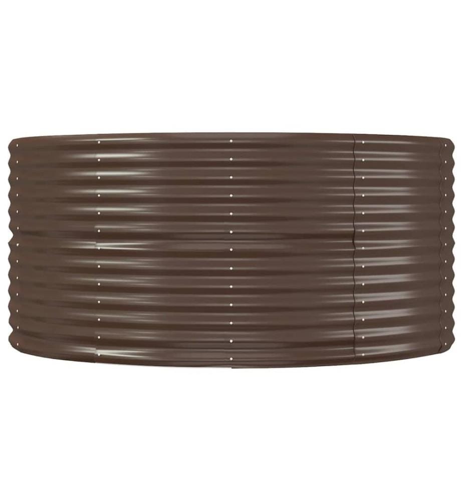 Lit surélevé de jardin Marron Acier galvanisé