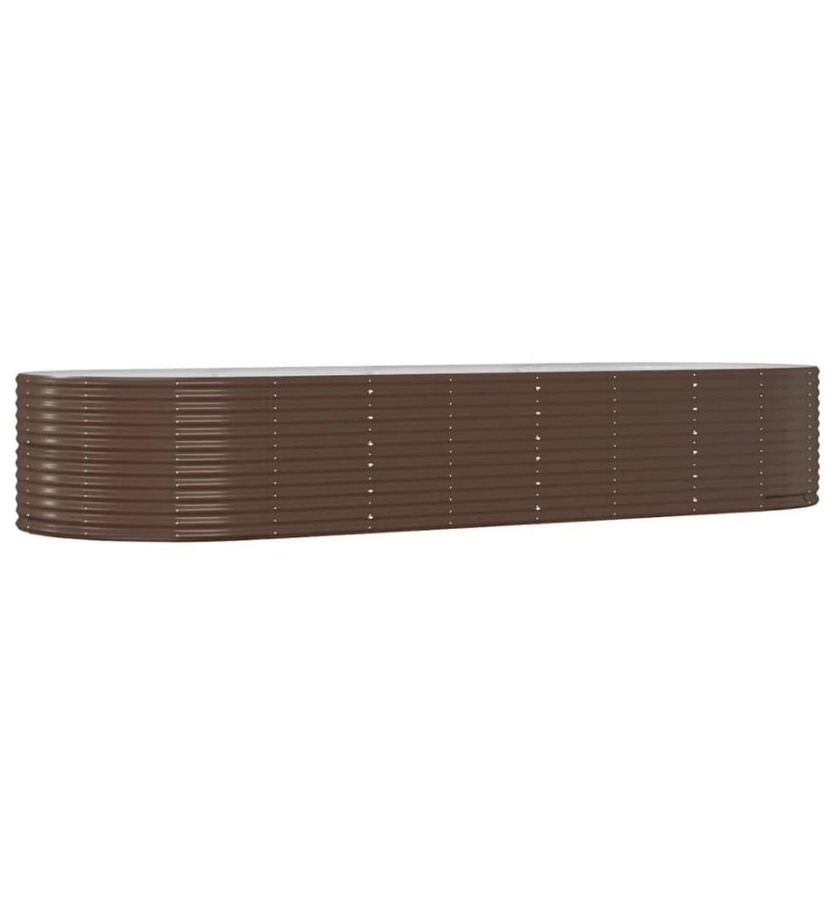 Hochbeet Braun 367x140x68 cm Verzinkter Stahl