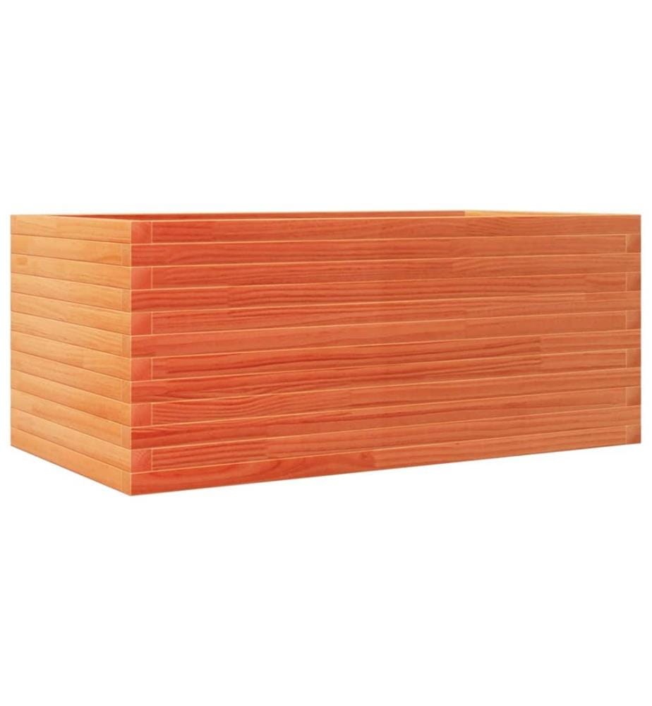 Jardinière cire marron 110x60x46 cm bois de pin massif