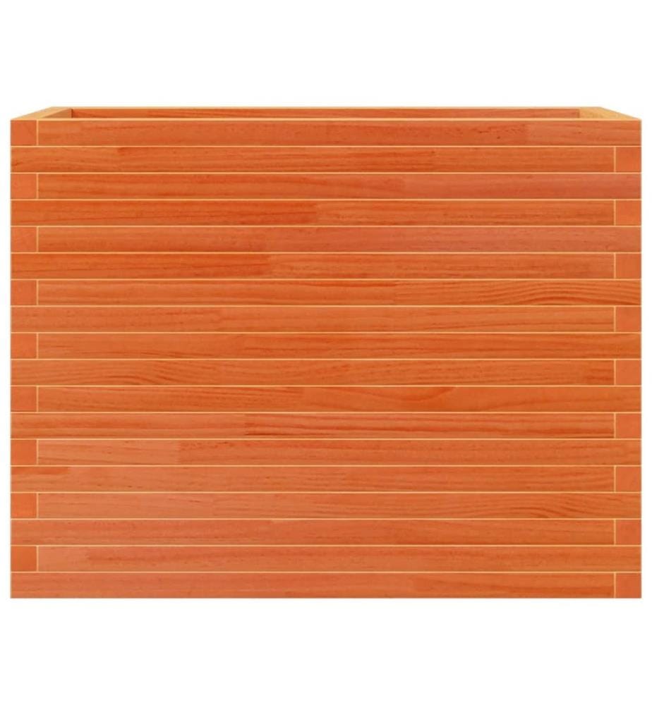 Jardinière cire marron 90x40x68,5 cm bois de pin massif