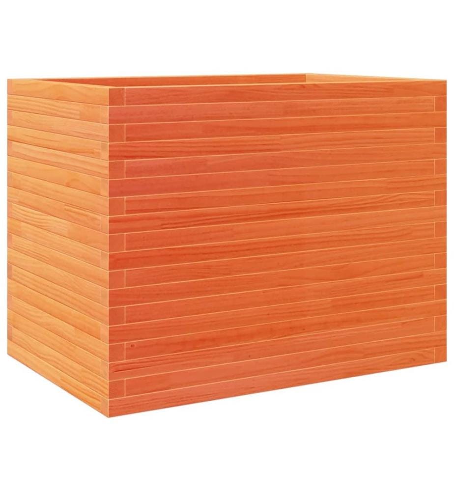 Jardinière cire marron 90x60x68,5 cm bois de pin massif