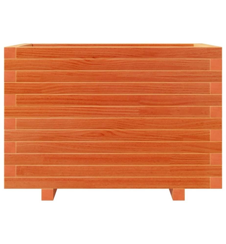 Jardinière cire marron 70x40x49,5 cm bois de pin massif