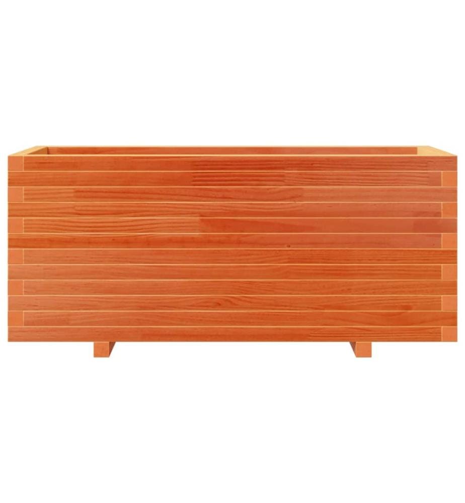 Jardinière cire marron 110x40x49,5 cm bois de pin massif