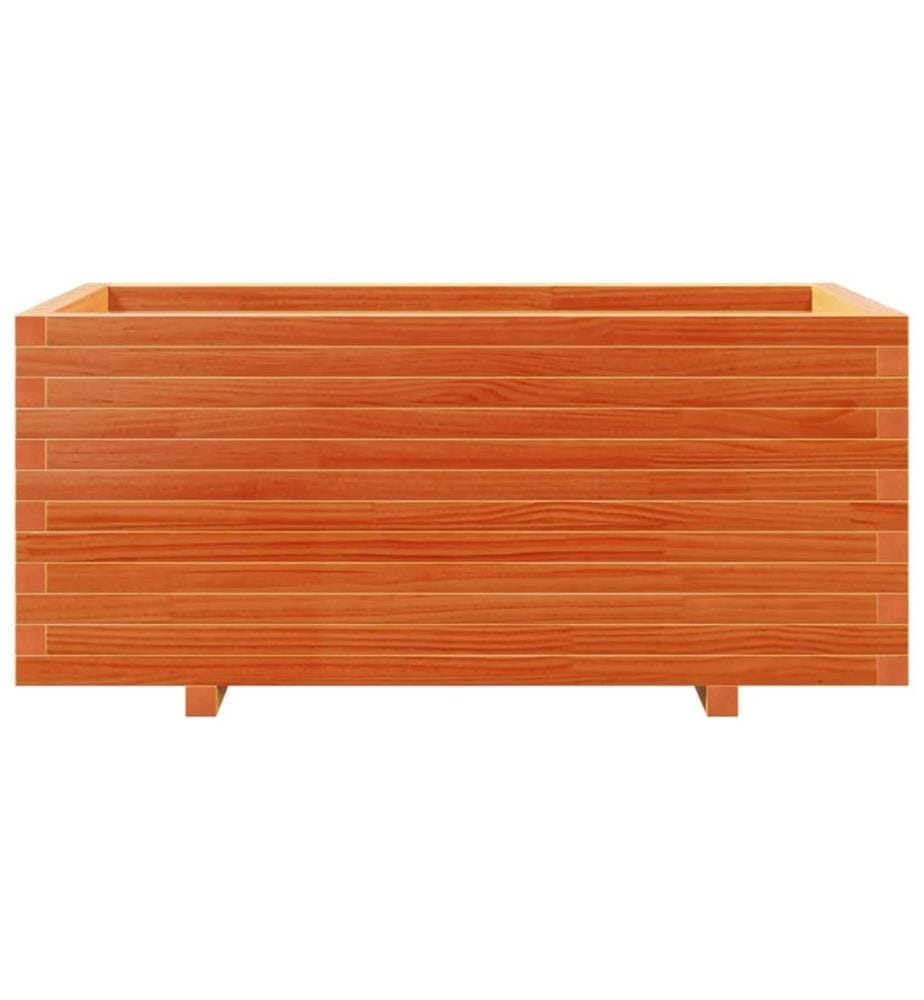 Jardinière cire marron 110x60x49,5 cm bois de pin massif