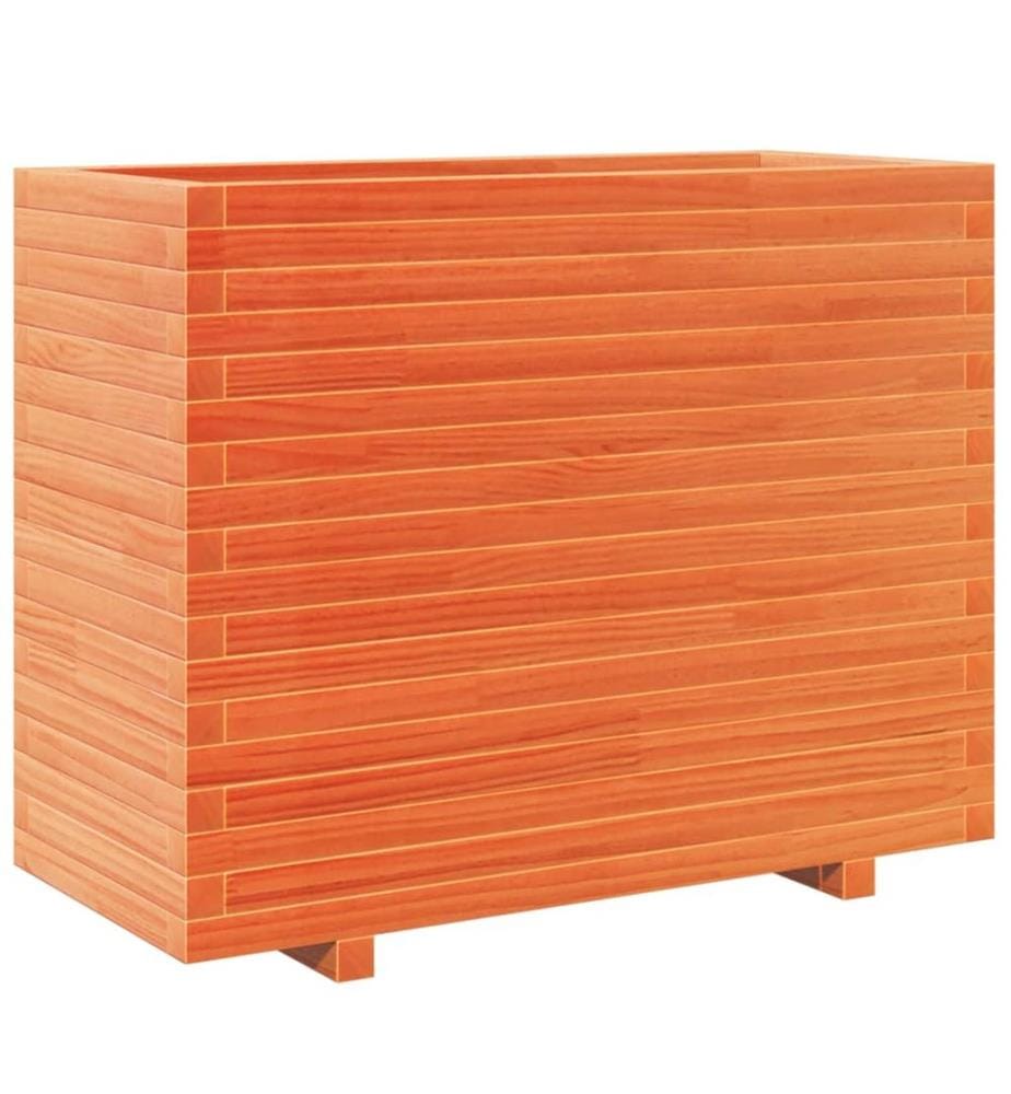 Jardinière cire marron 90x40x72,5 cm bois de pin massif