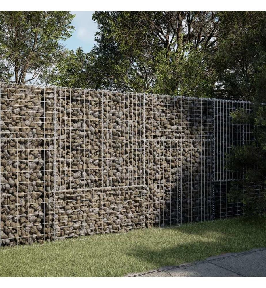 Panier gabion avec couvercle 200x50x150 cm fer galvanisé
