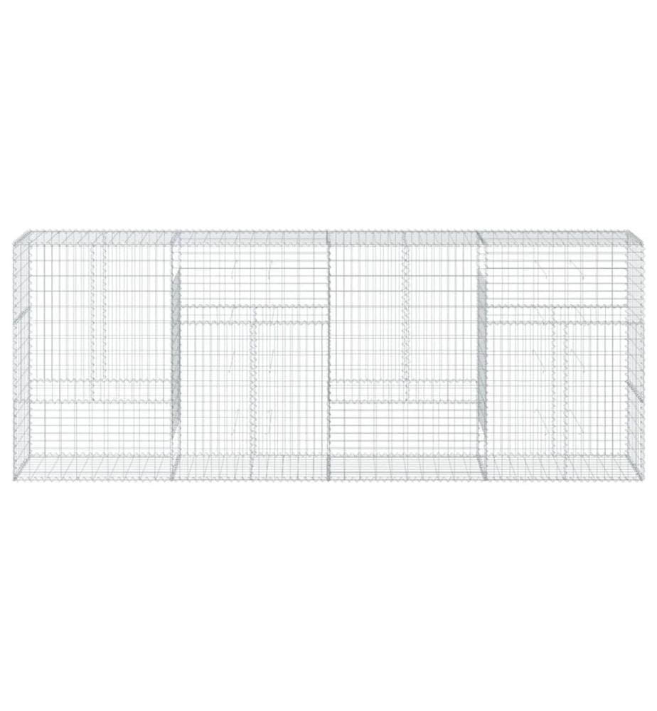 Panier gabion avec couvercle 400x50x150 cm fer galvanisé
