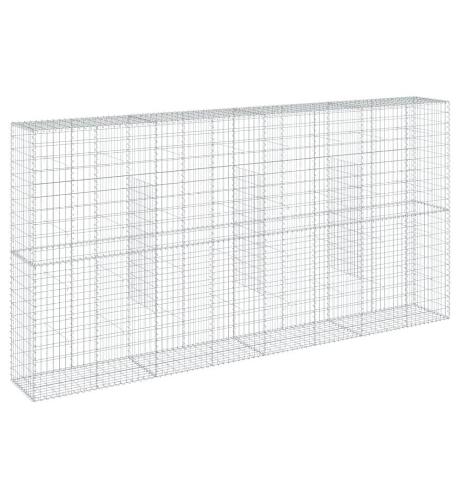 Panier gabion avec couvercle 400x50x200 cm fer galvanisé