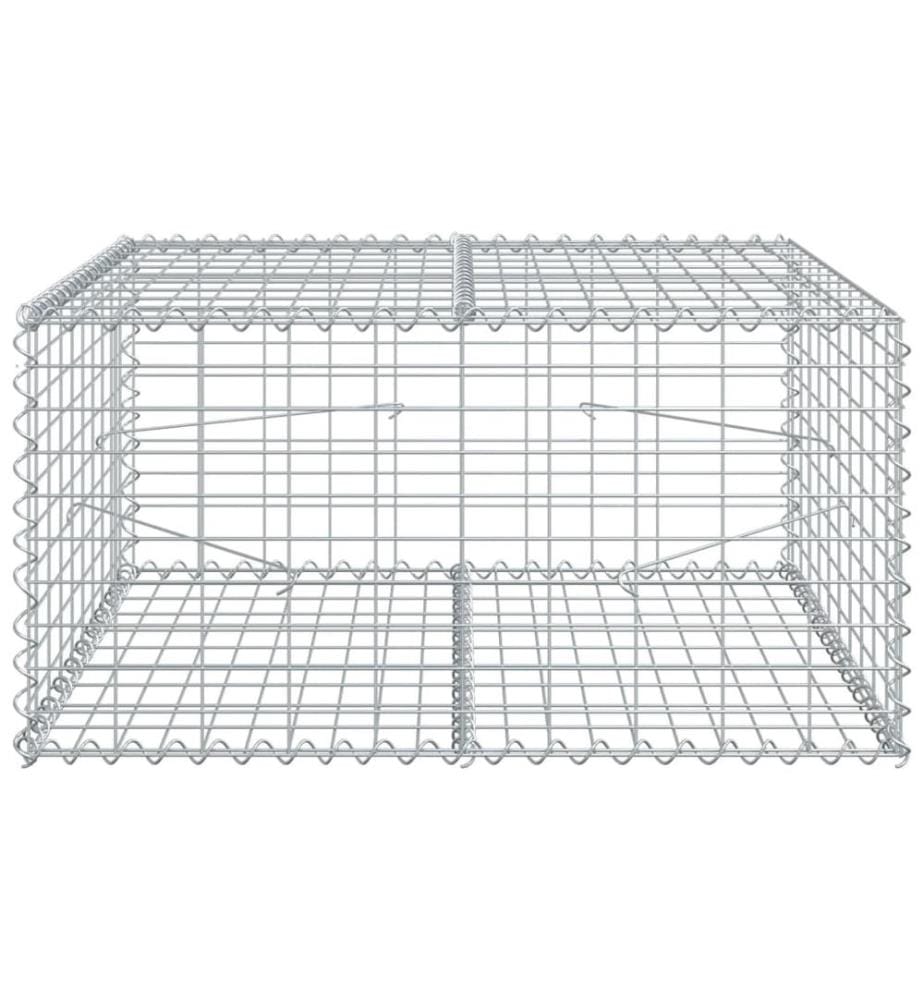 Panier gabion avec couvercle 100x100x50 cm fer galvanisé