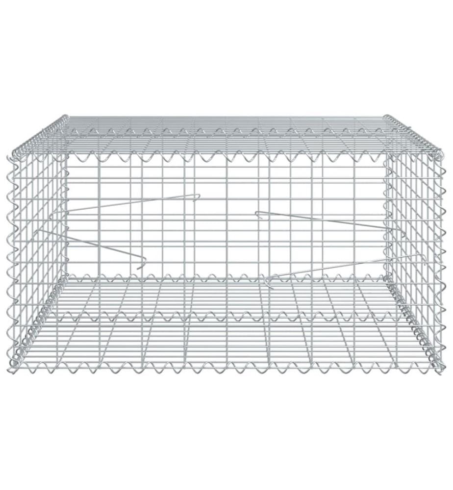 Panier gabion avec couvercle 100x100x50 cm fer galvanisé