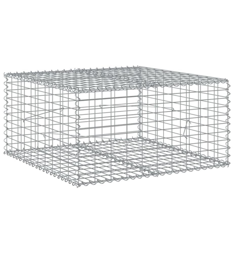 Panier gabion avec couvercle 100x100x50 cm fer galvanisé