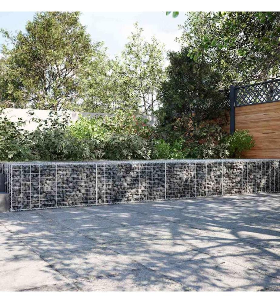 Panier gabion avec couvercle 500x100x50 cm fer galvanisé