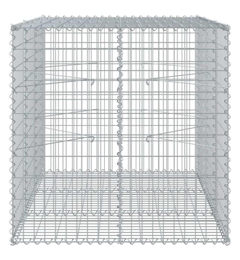 Panier gabion avec couvercle 150x100x100 cm fer galvanisé