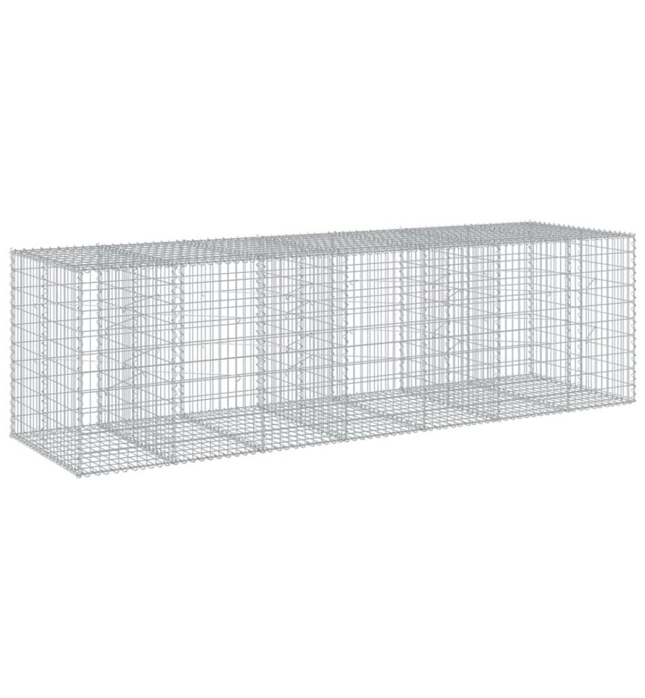 Panier gabion avec couvercle 350x100x100 cm fer galvanisé