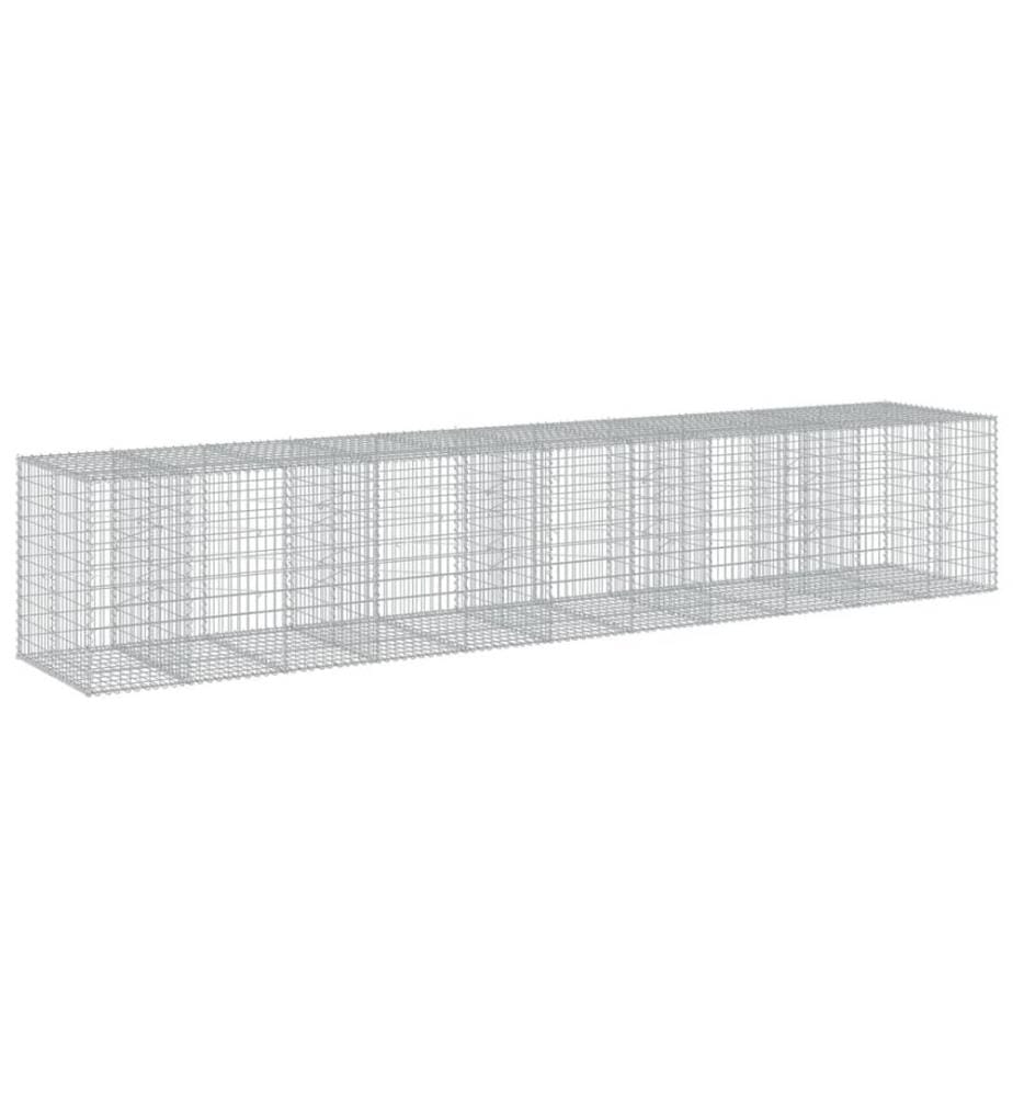 Panier gabion avec couvercle 550x100x100 cm fer galvanisé
