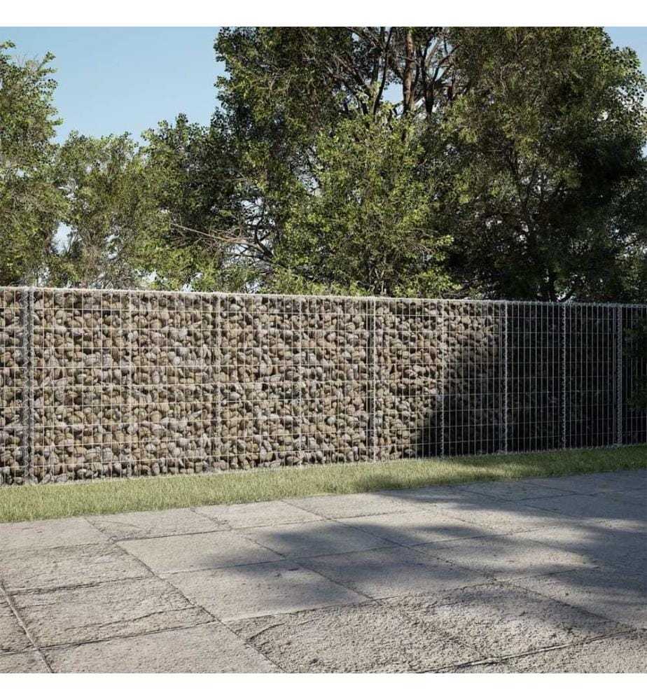 Panier gabion avec couvercle 1100x100x100 cm fer galvanisé