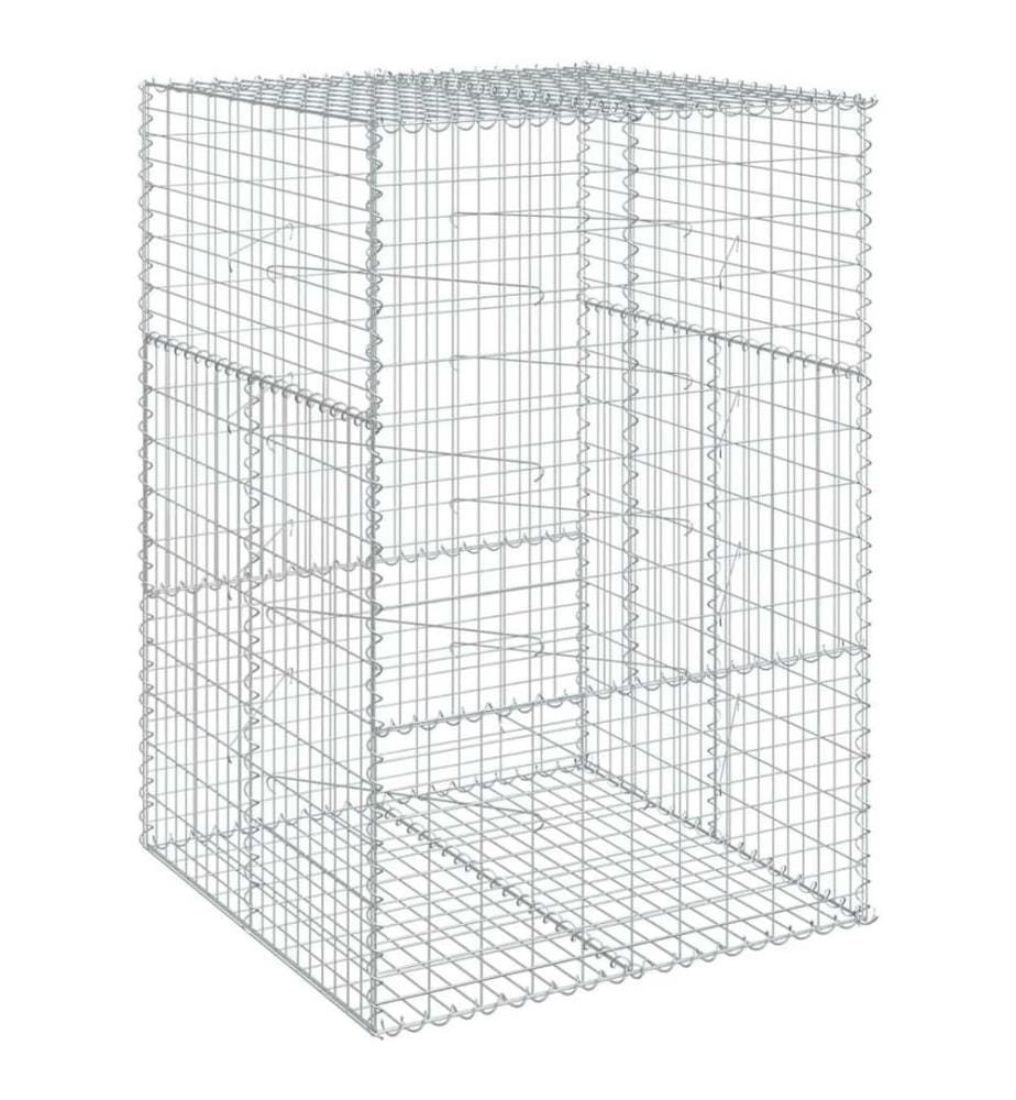 Panier gabion avec couvercle 100x100x150 cm fer galvanisé