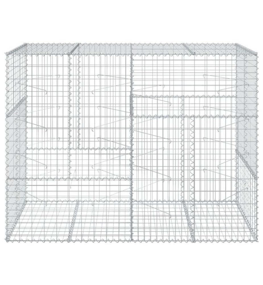 Panier gabion avec couvercle 200x100x150 cm fer galvanisé