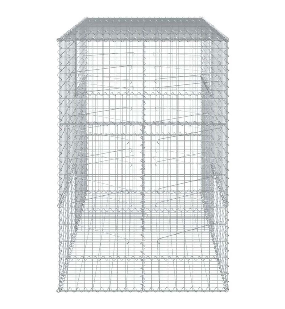Panier gabion avec couvercle 200x100x150 cm fer galvanisé