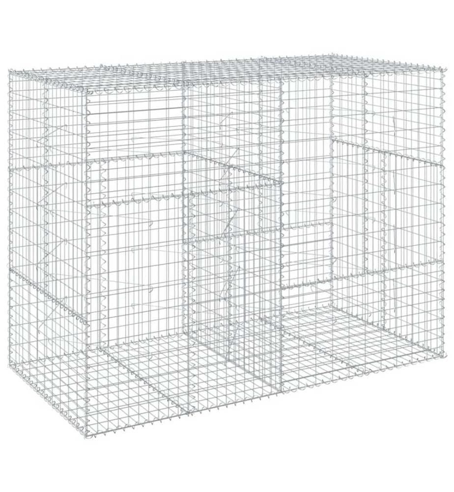 Panier gabion avec couvercle 200x100x150 cm fer galvanisé