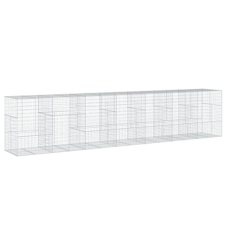 Panier gabion avec couvercle 700x100x150 cm fer galvanisé