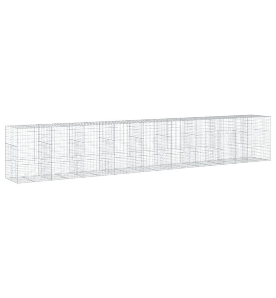 Panier gabion avec couvercle 900x100x150 cm fer galvanisé