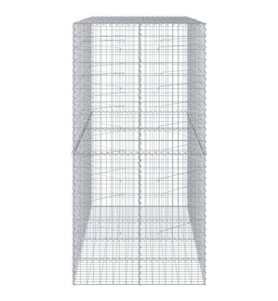 Panier gabion avec couvercle 200x100x200 cm fer galvanisé
