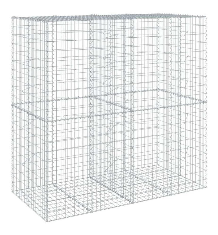 Panier gabion avec couvercle 200x100x200 cm fer galvanisé