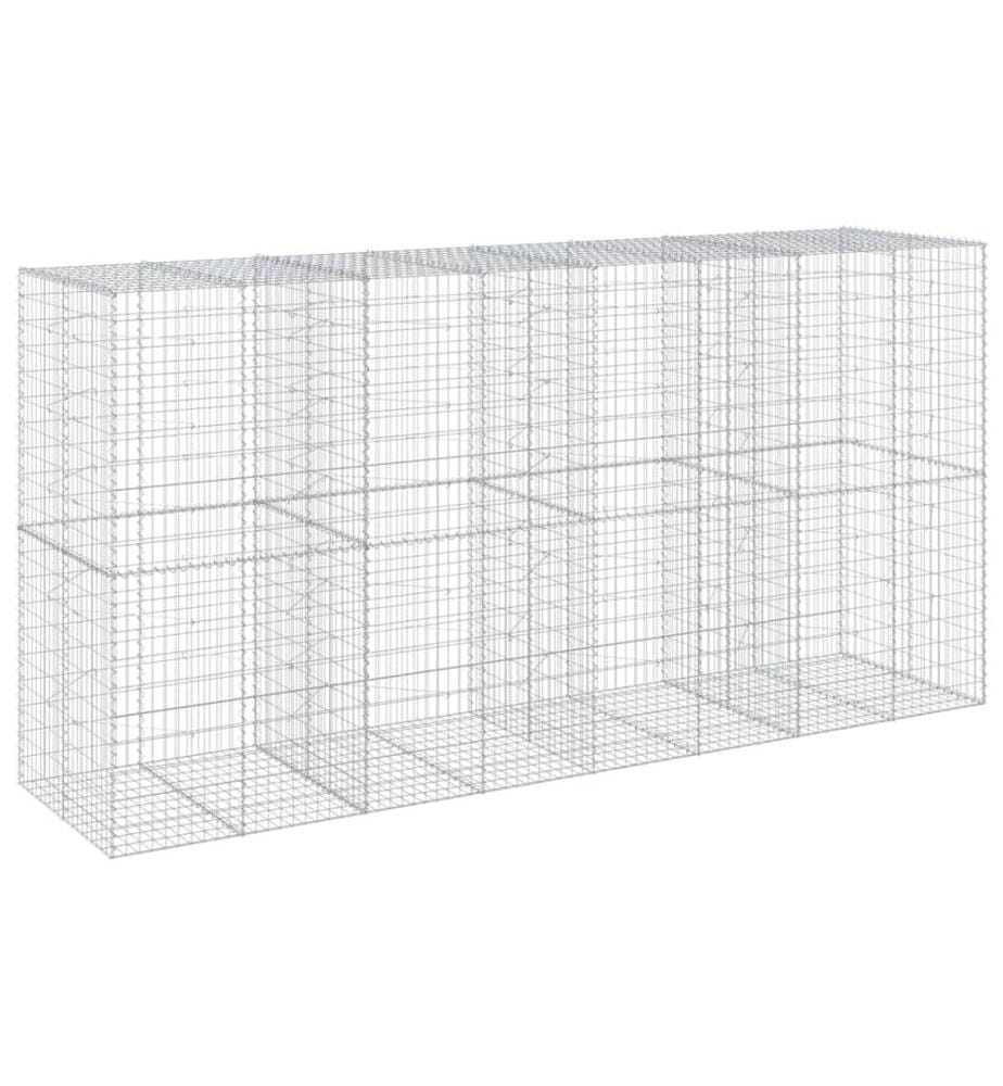 Panier gabion avec couvercle 400x100x200 cm fer galvanisé