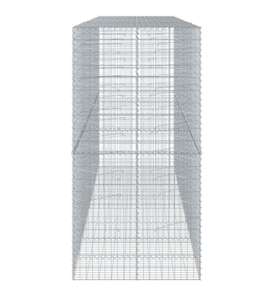 Panier gabion avec couvercle 400x100x200 cm fer galvanisé