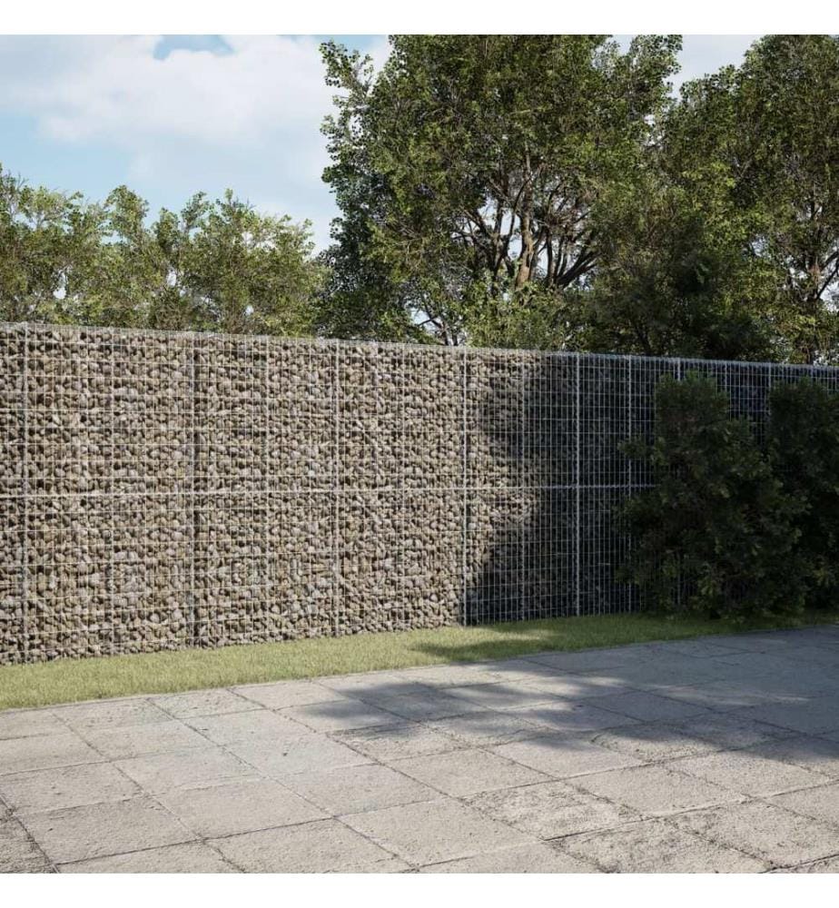 Panier gabion avec couvercle 450x100x200 cm fer galvanisé