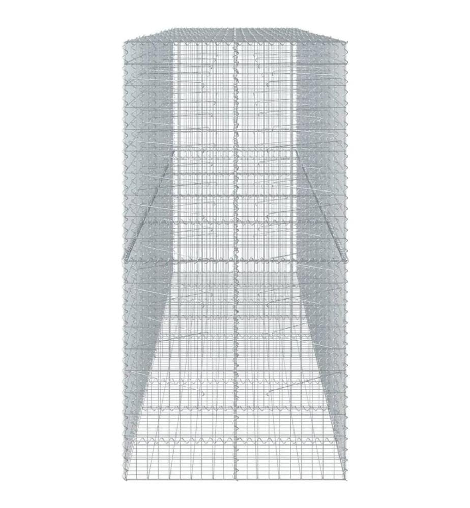 Panier gabion avec couvercle 450x100x200 cm fer galvanisé