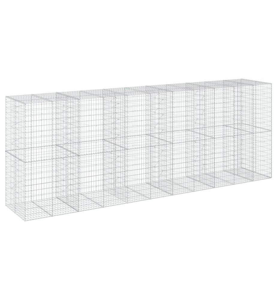 Panier gabion avec couvercle 550x100x200 cm fer galvanisé